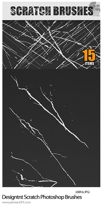 دانلود براش خش - Designtnt Scratch Photoshop Brushes