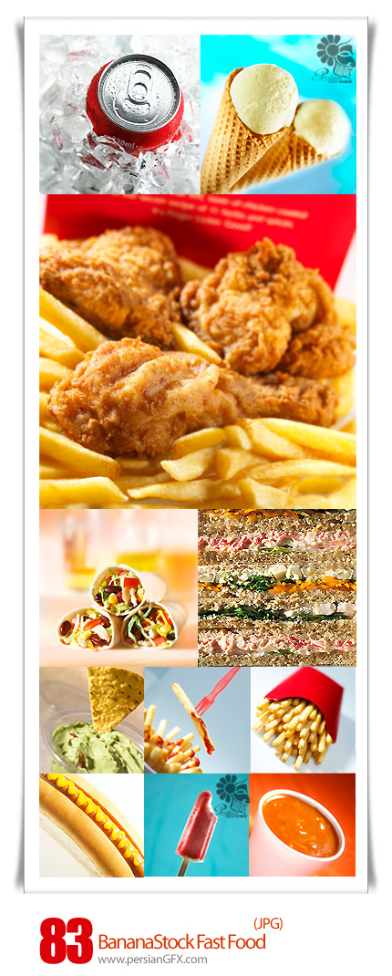 دانلود تصاویر با کیفیت فست فود، بستنی، نوشابه - BananaStock Fast Food