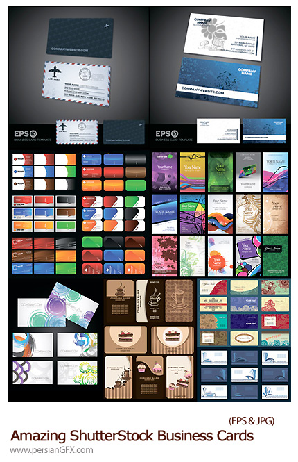 دانلود تصاویر وکتور کارت ویزیت از شاتر استوک - Amazing ShutterStock Business Cards