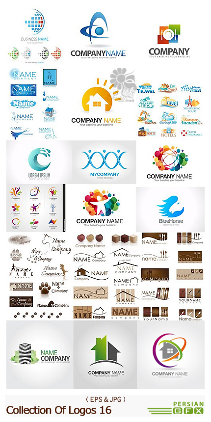 دانلود تصاویر وکتور آرم و لوگوهای متنوع - Collection Of Logos