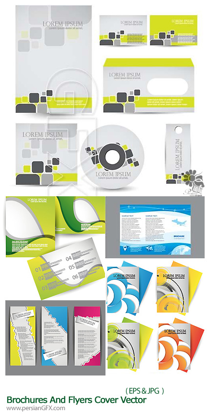 دانلود تصاویر وکتور بروشور و کاورهای فانتزی - Brochures And Flyers Cover Vector