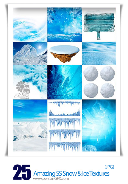 دانلود تصاویر با کیفیت برف و یخ از شاتر استوک - Amazing ShutterStock Snow & Ice Textures