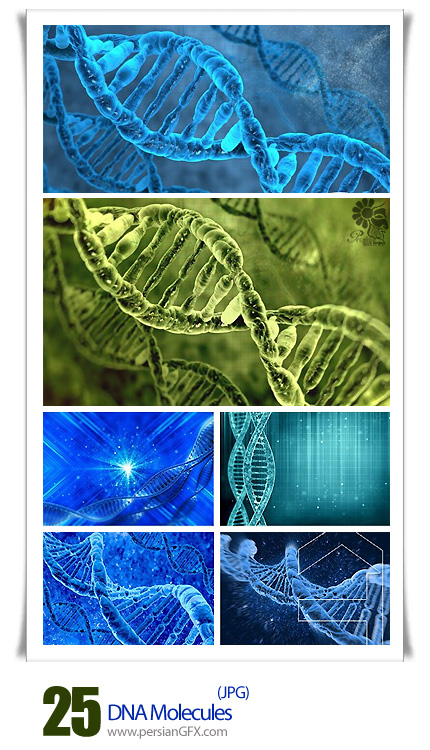 دانلود تصاویر با کیفیت مولکول های DNA - DNA Molecules