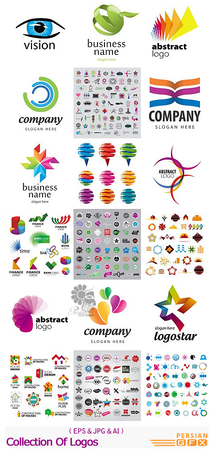 دانلود تصاویر وکتور آرم و لوگوی فانتزی - Collection Of Logos