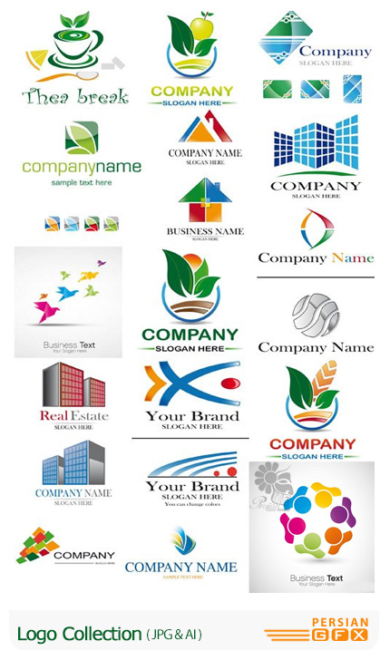 دانلود تصاویر وکتور آرم و لوگوی متنوع - Collection Of Logos