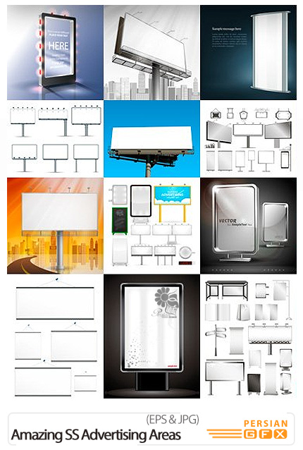 دانلود تصاویر وکتور بیلبورد تبلیغاتی از شاتر استوک - Amazing ShutterStock Advertising Areas