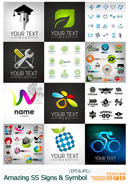 دانلود تصاویر وکتور نشانه و نماد متنوع از شاتر استوک - Amazing ShutterStock Signs & Symbol