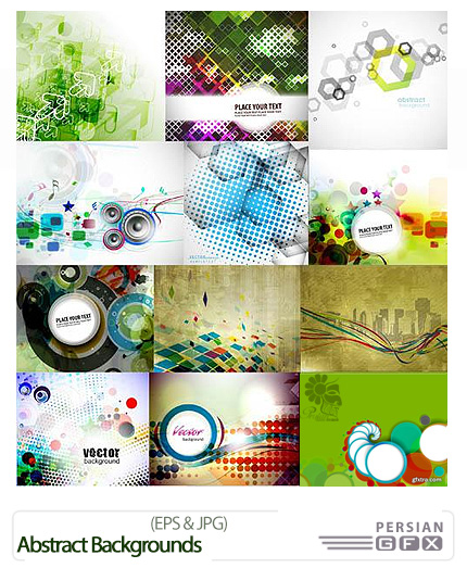 دانلود تصاویر وکتور پس زمینه های انتزاعی - Abstract Backgrounds