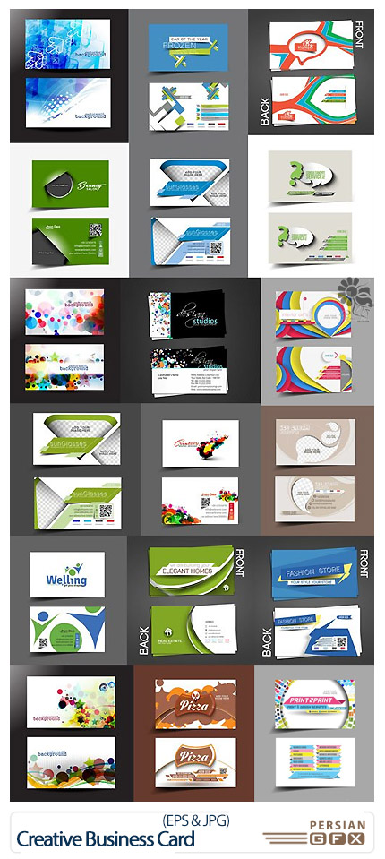 دانلود تصاویر وکتور کارت ویزیت خلاقانه - Creative Business Card