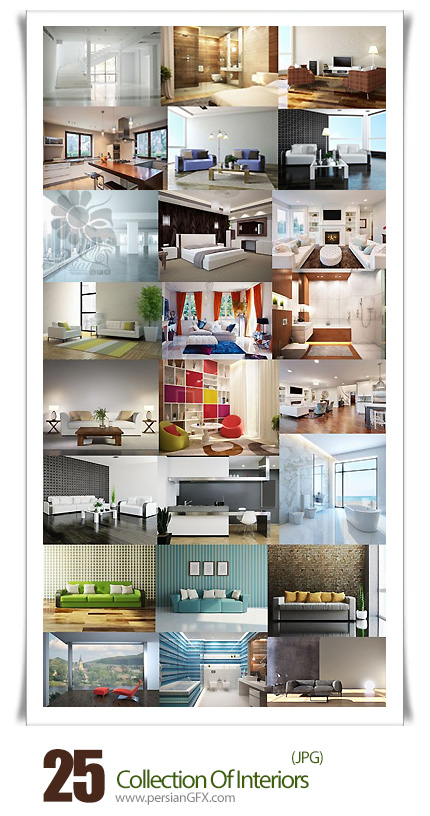دانلود تصاویر با کیفیت طراحی داخلی خانه، مبلمان - Collection Of Interiors
