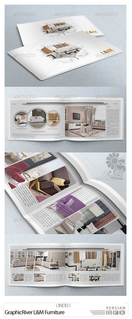 دانلود تصاویر لایه باز بروشور تبلیغاتی مبلمان از گرافیک ریور - GraphicRiver L&M Furniture