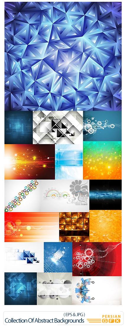 دانلود تصاویر وکتور پس زمینه انتزاعی - Collection Of Vector Abstract Backgrounds