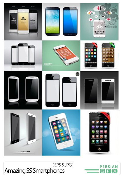دانلود تصاویر وکتور موبایل از شاتر استوک - Amazing Shutterstock Smartphones
