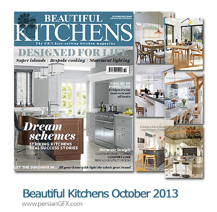 دانلود مجله طراحی داخلی آشپزخانه - Beautiful Kitchens October 2013