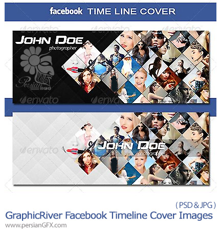 دانلود تصاویر لایه باز قالب لوزی لوزی کاور فیسبوک از گرافیک ریور - GraphicRiver Facebook Timeline Cover Images