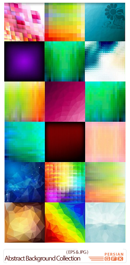 دانلود تصاویر وکتور پس زمینه های انتزاعی رنگارنگ - Abstract Background Collection
