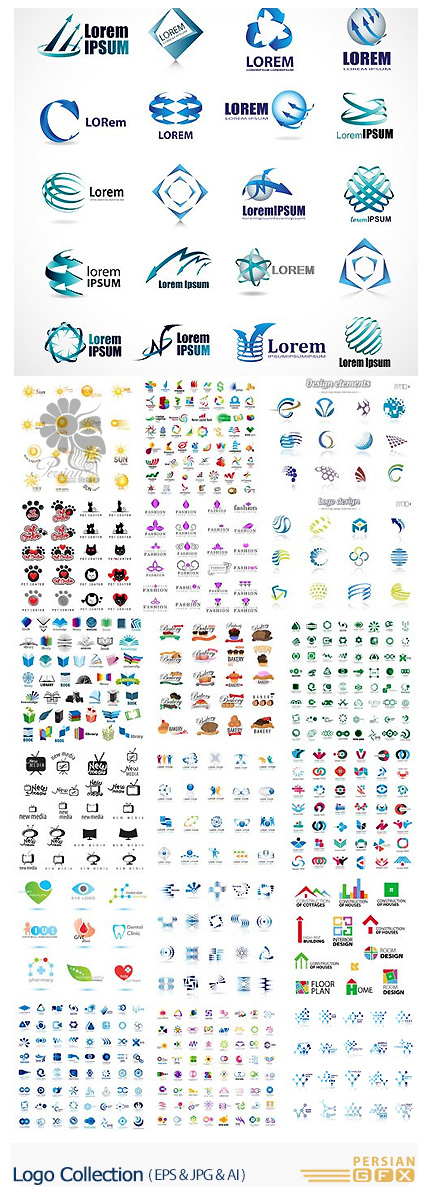 دانلود تصاویر وکتور آرم و لوگوی فانتزی - Logos Collection