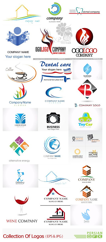 دانلود تصاویر وکتور آرم و لوگوی فانتزی - Collection Of Logos