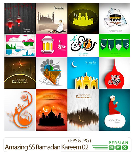 دانلود تصاویر وکتور ماه مبارک رمضان از شاتر استوک - Amazing ShutterStock Ramadan Kareem 02