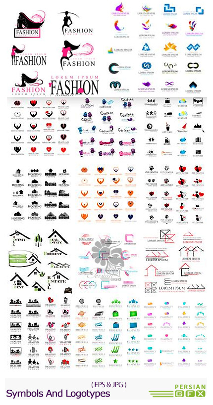 دانلود تصاویر وکتور آرم و لوگوهای فانتزی - Symbols And Logotypes