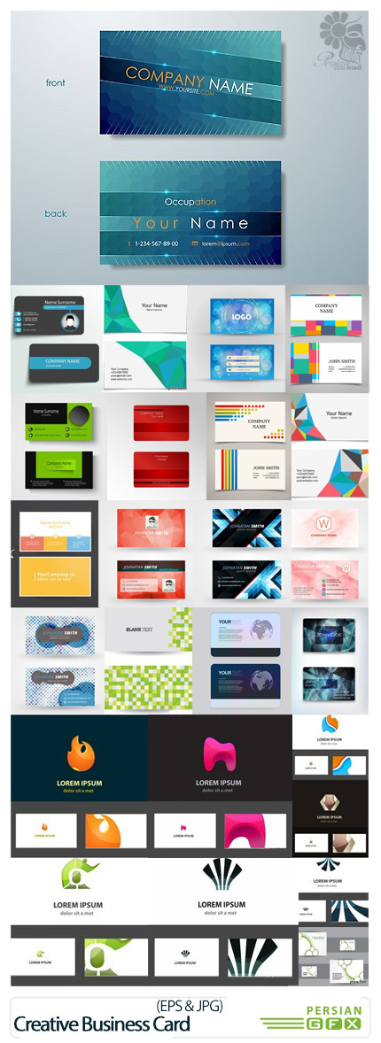 دانلود تصاویر وکتور کارت ویزیت های خلاقانه از شاتر استوک - Amazing ShutterStock Creative Business Card Collection