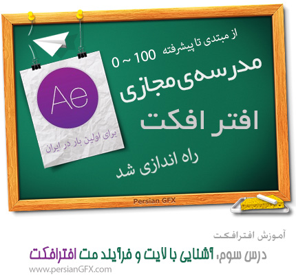 آموزش ویدئویی After Effects - قسمت سوم، آشنایی با لایت و فرآیند مت در افتر افکت به زبان فارسی