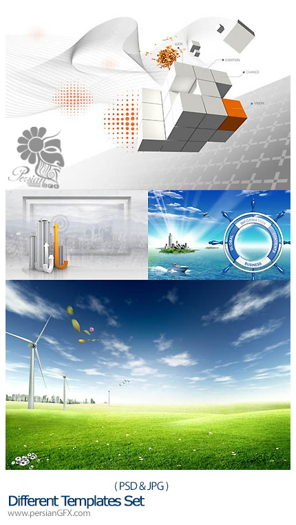 دانلود تصاویر لایه باز متنوع - Different Templates Set