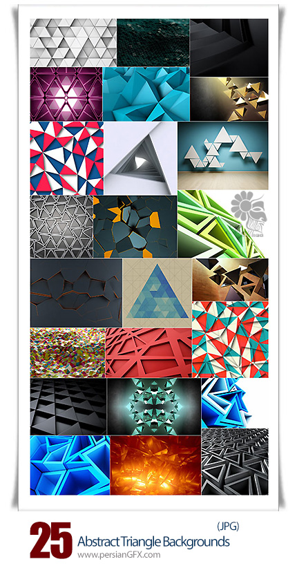 دانلود تصاویر با کیفیت پس زمینه های انتزاعی مثلثی - Abstract Triangle Backgrounds