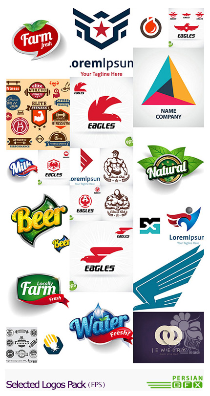 دانلود تصاویر وکتور آرم و لوگوهای متنوع - Selected Logos Pack