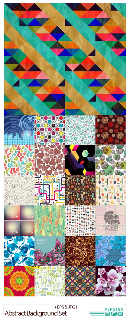 دانلود تصاویر وکتور پس زمینه های انتزاعی - Abstract Background Set