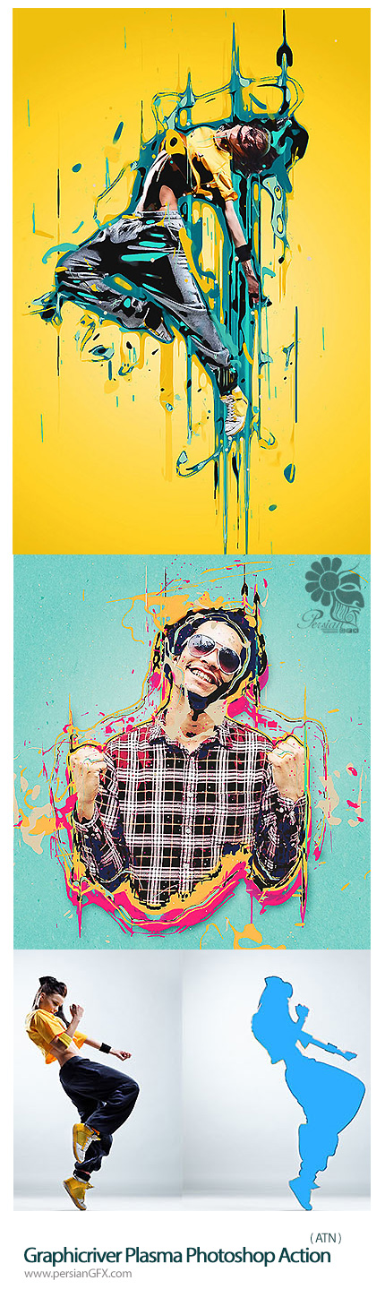 دانلود اکشن فتوشاپ ساخت افکت پلاسما از گرافیک ریور - Graphicriver Plasma Photoshop Action