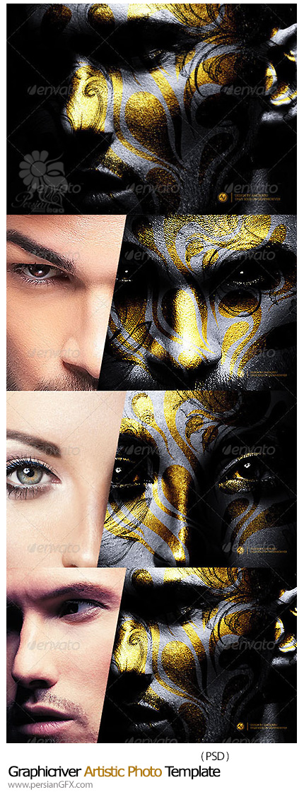 دانلود تصاویر لایه باز قالب آماده تصاویر هنری از گرافیک ریور - Graphicriver Artistic Photo Template