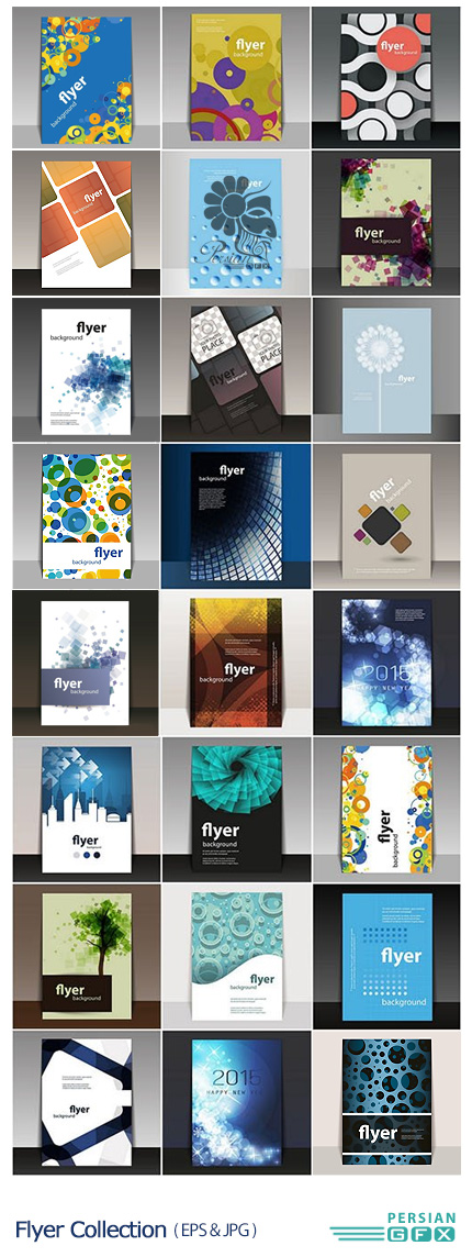 دانلود تصاویر وکتور فلایر یا برگه های تبلیغاتی فانتزی - Flyer Collection