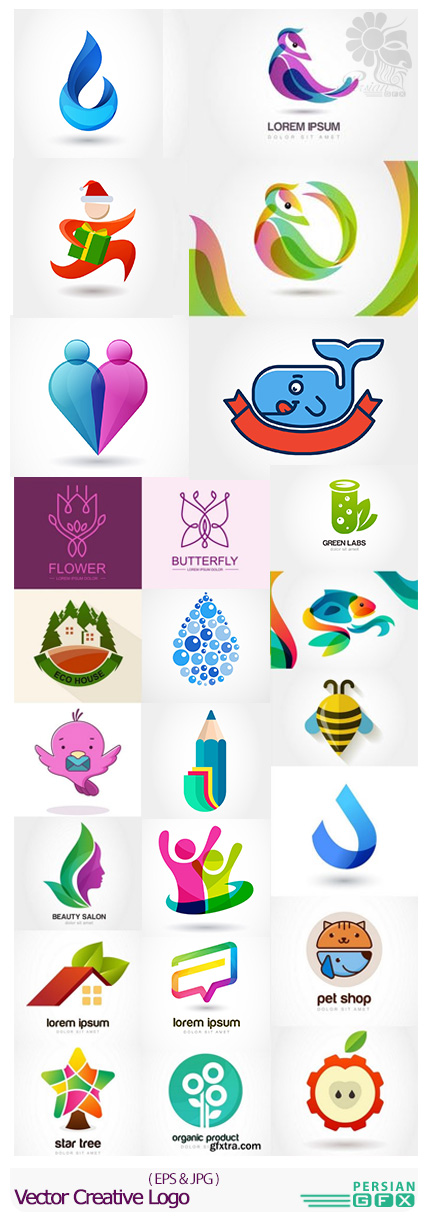 دانلود تصاویر وکتور آرم و لوگوی خلاقانه - Vector Creative Logo