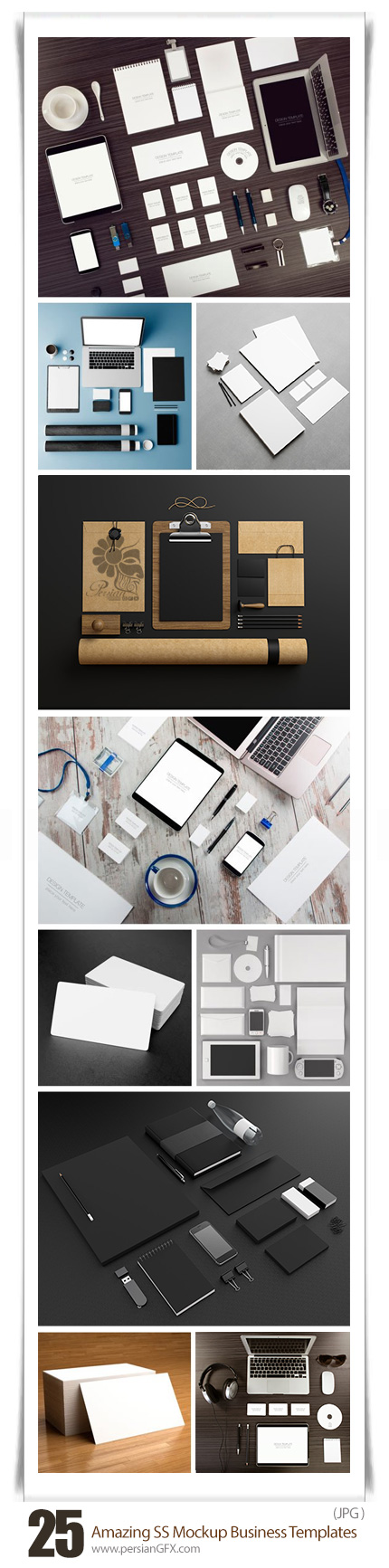 دانلود تصاویر با کیفیت قالب های پیش نمایش تجاری از شاتر استوک - Amazing ShutterStock Mockup Business Templates