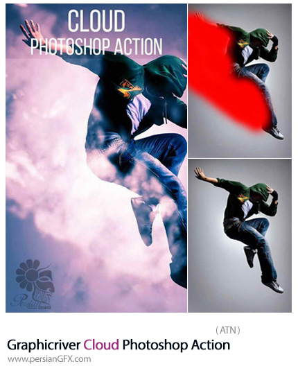 دانلود اکشن فتوشاپ ایجاد افکت ابر بر روی تصاویر از گرافیک ریور - Graphicriver Cloud Photoshop Action