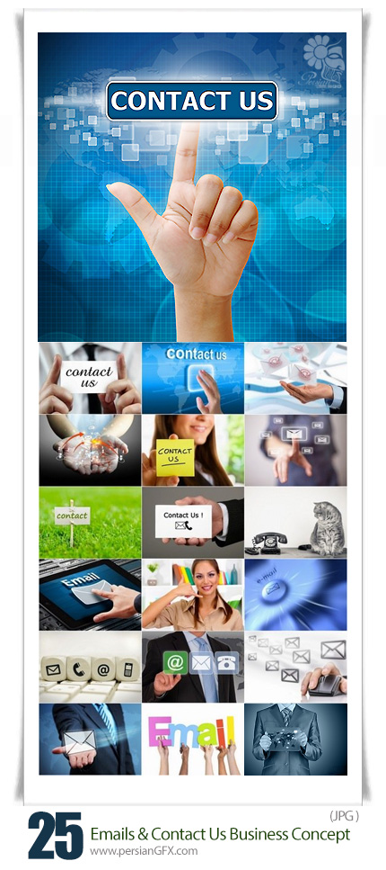 دانلود تصاویر با کیفیت تجاری راه های ارتباطی تماس با ما و ایمیل - Emails And Contact Us Business Concept