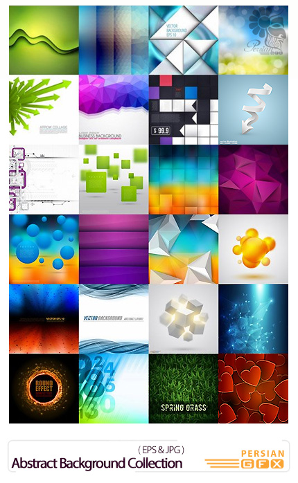 دانلود تصاویر وکتور پس زمینه های انتزاعی متنوع - Abstract Background Collection