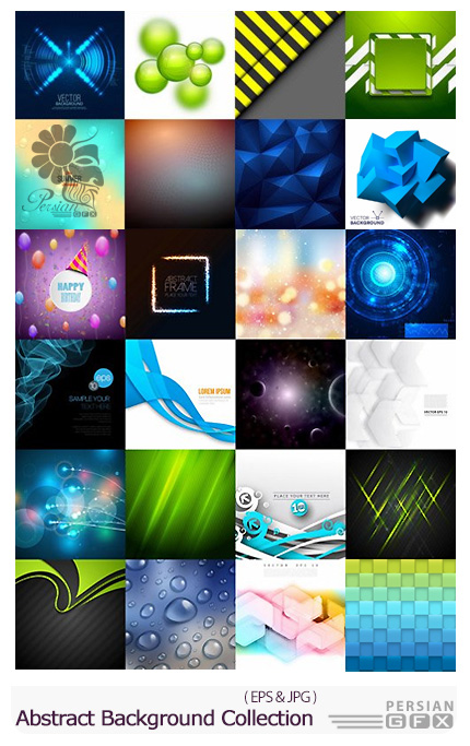 دانلود تصاویر وکتور پس زمینه های انتزاعی متنوع - Abstract Background Collection
