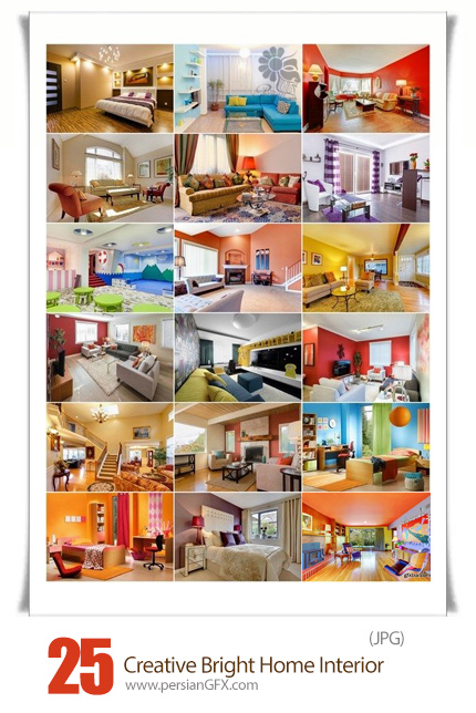 دانلود تصاویر با کیفیت طراحی داخلی مدرن خانه - Creative Bright Home Interior