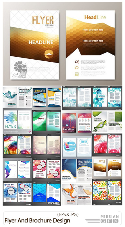 دانلود تصاویر وکتور بروشور و فلایرهای فانتزی - Flyer And Brochure Design