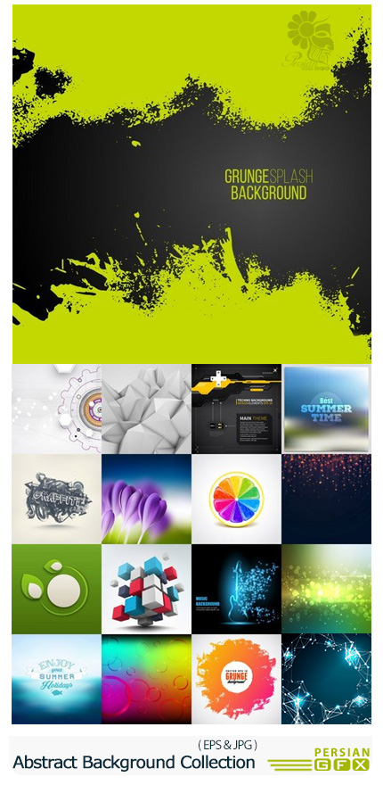 دانلود تصاویر وکتور پس زمینه های انتزاعی متنوع - Abstract Background Collection