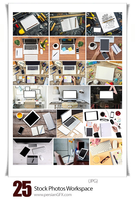 دانلود تصاویر با کیفیت میز کار، لپ تاپ، لوازم کار و ... - Stock Photos Workspace