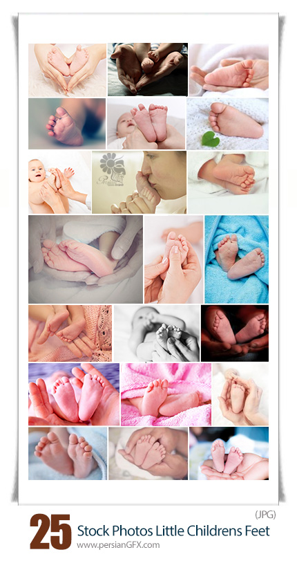 دانلود تصاویر با کیفیت پای نوزادان - Stock Photos Little Childrens Feet