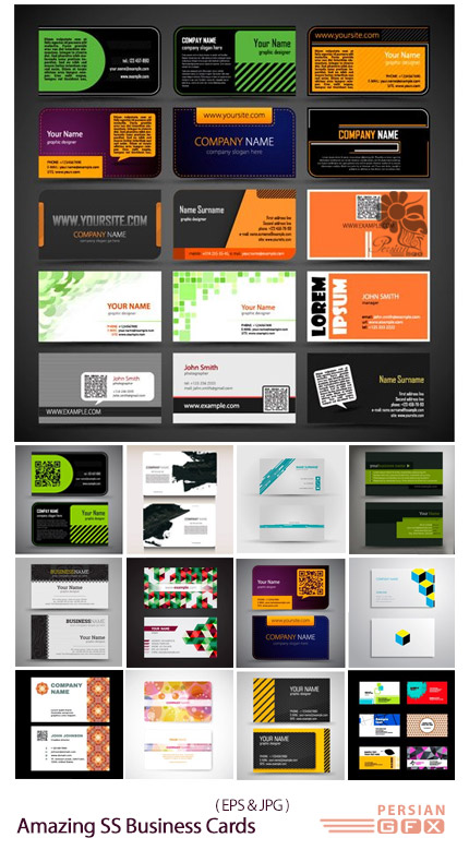 دانلود تصاویر وکتور کارت ویزیت های متنوع از شاتر استوک - Amazing Shutterstock Business Cards