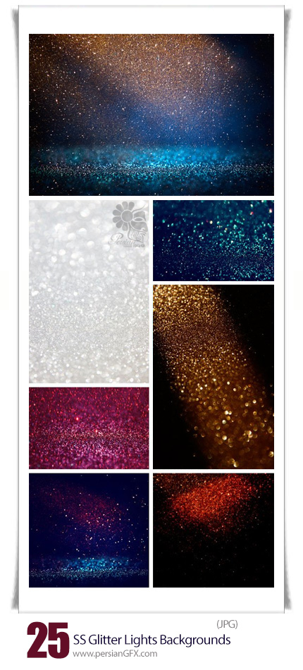 دانلود تصاویر با کیفیت پس زمینه های پر زرق برق نورانی از شاتر استوک - Amazing ShutterStock Glitter Lights Backgrounds