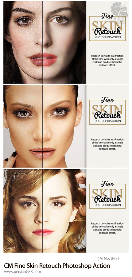 دانلود اکشن فتوشاپ رتوش پوست - CM Fine Skin Retouch Photoshop Action