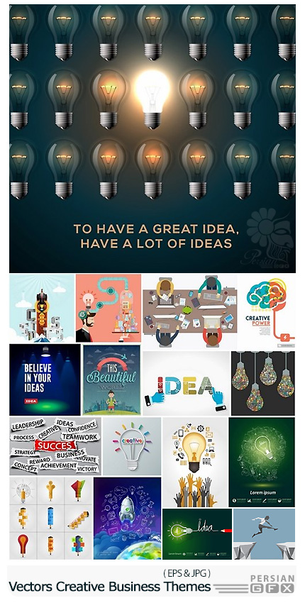 دانلود تصاویر وکتور تم های تجاری خلاقانه - Vectors With Creative Business Themes From Stock