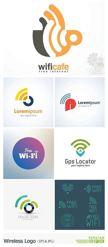 دانلود تصاویر وکتور آرم و لوگوی وایرلس - Wireless Logo