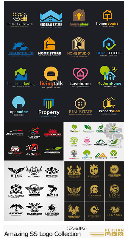 دانلود تصاویر وکتور آرم و لوگوی متنوع از شاتر استوک - Amazing ShutterStock Logo Collection